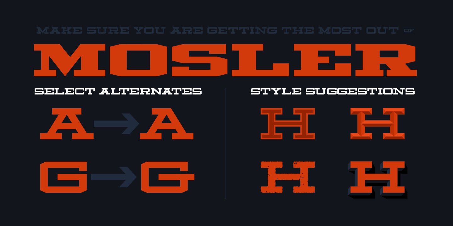 Mosler Safe Font preview